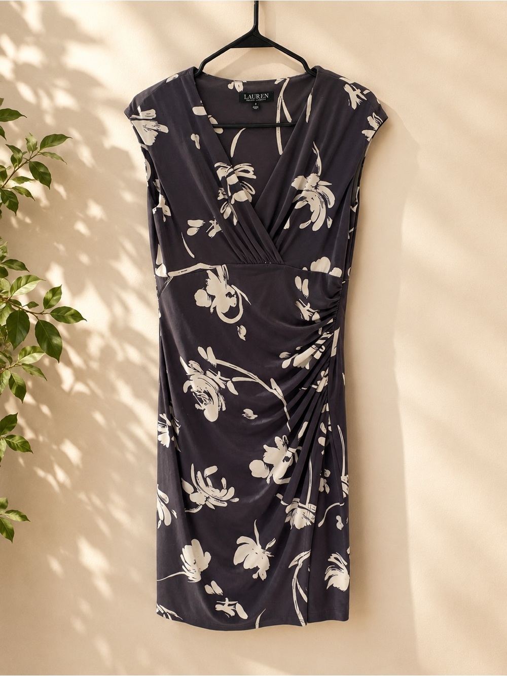 Lauren Ralph Lauren Floral Ruched Sheath Dress | Size 6